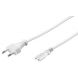 Netsnoer euro plug naar C7 3m wit