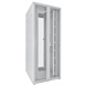 42U witte patchkast met dubbele geperforeerde voor- en achterdeuren 800x1000x2000mm (BxDxH)