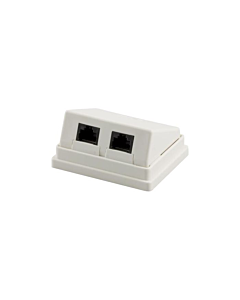 CAT5e UTP opbouwdoos, wit