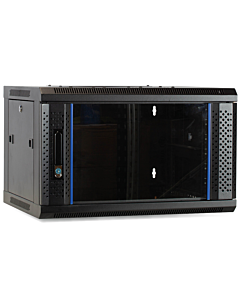 4U wand patchkast met glazen voordeur, 450mm diep