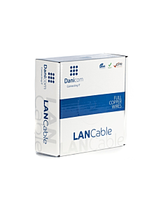 DANICOM CAT6A S/FTP 50m kabel op rol soepel - PVC (Fca)