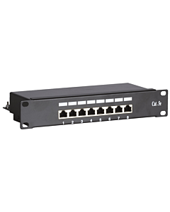 10 inch CAT5e FTP patchpaneel - 8 poorts