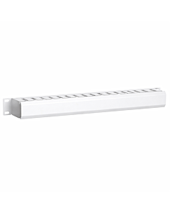 19 inch kabelgoot met afdekplaat 1U - wit