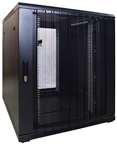 12U mini patchkast met geperforeerde voordeuren, 1200mm diep