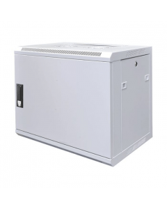 9U witte wand patchkast met metalen voordeur, 450mm diep