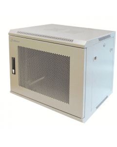 6U witte wand patchkast met geperforeerde voordeur, 450mm diep