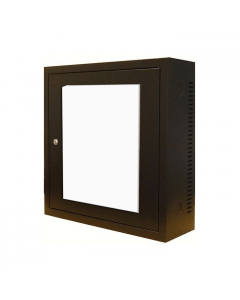 3U wandkast met glazen deur 185mm diep