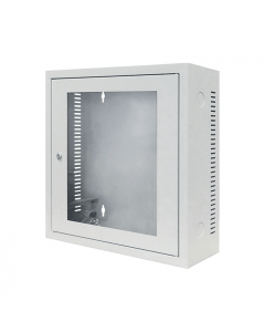 3U wandkast wit met glazen deur 185mm diep
