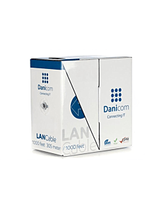 CAT6 S/FTP 305m kabel op rol stug grijs CCA