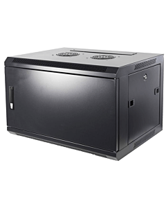 6U wand patchkast met metalen voordeur, 600mm diep