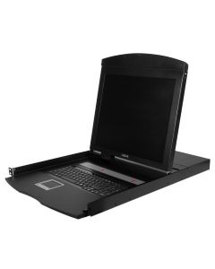 VALUE 19" console-inschuif, 1 HE, 43 cm-TFT, USB en PS/2 qwerty toetsenbord 