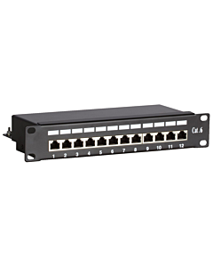 10 inch CAT6 FTP patchpaneel - 12 poorts