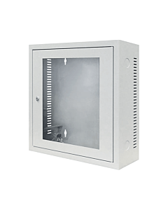 3U wandkast wit met glazen deur 185mm diep