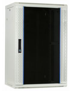 18U Witte Wandkast met glazen deur, 450mm diep
