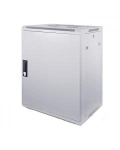 15U witte wand patchkast (kantelbaar) met metalen voordeur, 600mm diep