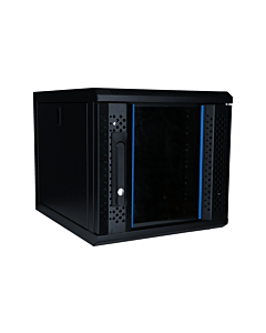 10 inch 6U serverkast met glazen deur 370X450X370mm (BxDxH)