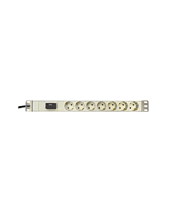 19 inch 7 voudige stekkerdoos - Surge Protection Device - wit