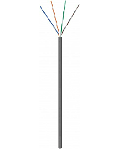 CAT6 U/UTP 100m buitenkabel op rol stug zwart CCA