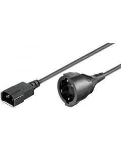 Stroomkabel AC plug naar C14 1.50m zwart
