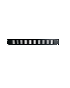 19 inch verticaal Ventilatie paneel Zwart - 1U
