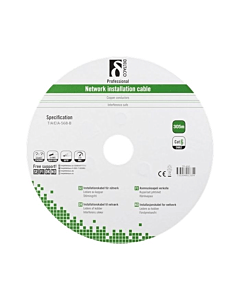 Alfaco Cat6 F/UTP 305m buitenkabel 250MHz op rol stug 100% koper LSZH (Eca)