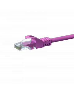 UTP CAT5e patchkabel 0,25m roze - 100% koper