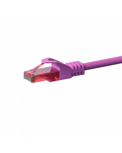 UTP CAT6 patchkabel 0,25m roze - 100% koper