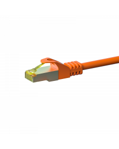 Cat7 S/FTP (PIMF) patchkabel 0,25m oranje