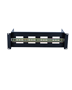 3U DIN rail voor 19 inch racks - in diepte verstelbaar