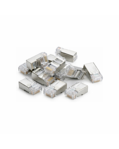 DANICOM FTP CAT5e RJ45 Doorsteek Connector - Pass through voor soepele en stugge kern - 10 stuks