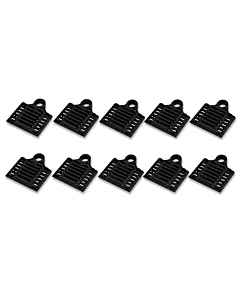 Krimp lashouder zwart - 10 stuks