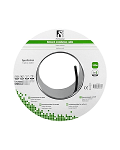 Alfaco Cat6 F/UTP 100m buitenkabel 250MHz op rol stug 100% koper LSZH (Eca)