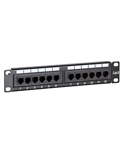 10 inch CAT6 UTP patchpaneel - 12 poorts