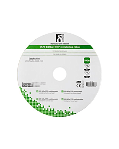 Alfaco cat6a F/FTP 100m buitenkabel 500MHz op rol stug 100% koper LSZH (Eca)