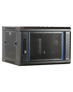 6U wand patchkast met geperforeerde deur, 450mm diep