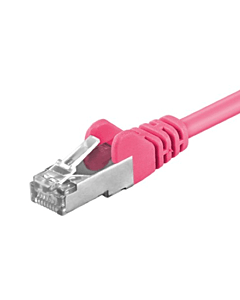 CAT5e FTP patchkabel 0.25m roze