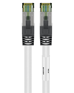 Cat8 S/FTP (PIMF) patchkabel 1m wit
