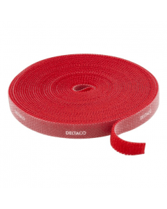Klittenband 5 meter - 9 mm breed - rood