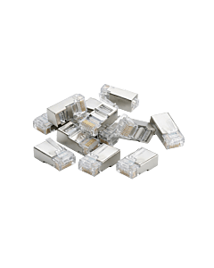 DANICOM FTP CAT6 RJ45 Connector - voor stugge kern - 10 stuks