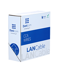 CAT5e F/UTP 100m kabel op rol stug grijs CCA