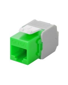 CAT6a UTP Keystone Connector - Toolless - Groen