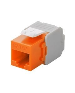 CAT6a UTP Keystone Connector - Toolless - Oranje