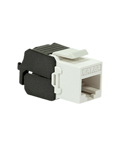 CAT6a UTP Keystone Connector - Toolless - Zwart/Wit