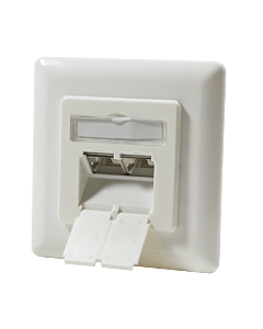 Cat6a UTP / STP inbouwdoos, ivoor