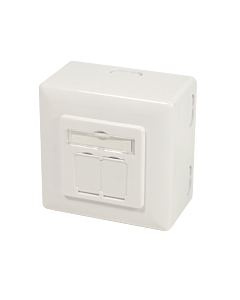 CAT6a UTP / STP opbouwdoos, ivoor