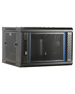 6U wand patchkast met geperforeerde deur, 450mm diep