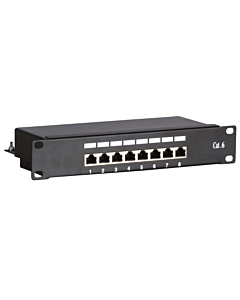 10 inch CAT6 FTP patchpaneel - 8 poorts