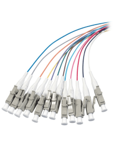 OS2 glasvezel pigtail gekleurde set LC - 12 stuks
