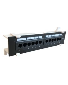 CAT5e UTP Wallmount Patchpaneel - 12 poorts