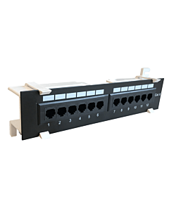 CAT6 UTP Wallmount Patchpaneel - 12 poorts